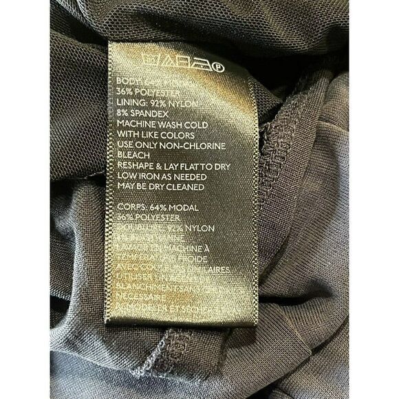 Silence + Noise Charcoal Gray Mini Dress XS Soft Raw Hems - Picture 3 of 4